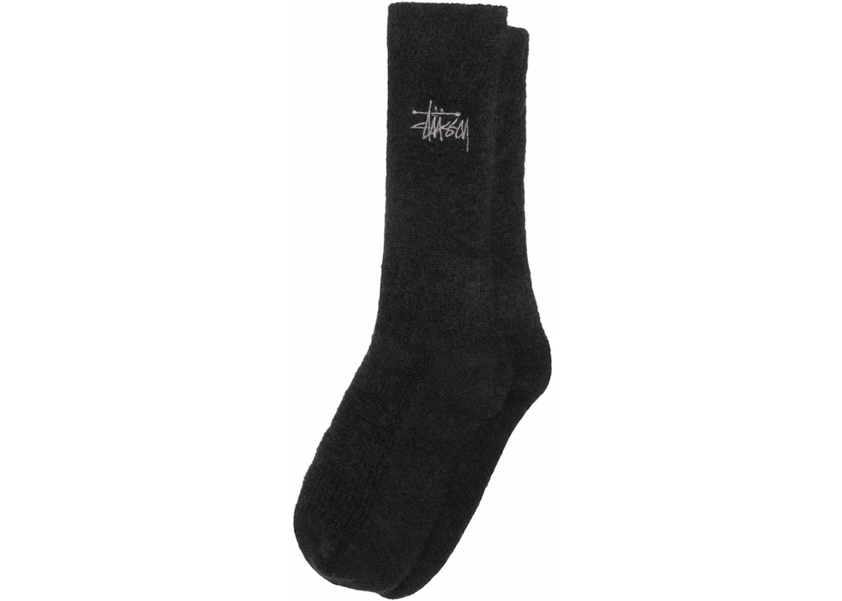 Stussy Shaggy Mohair Sock Black