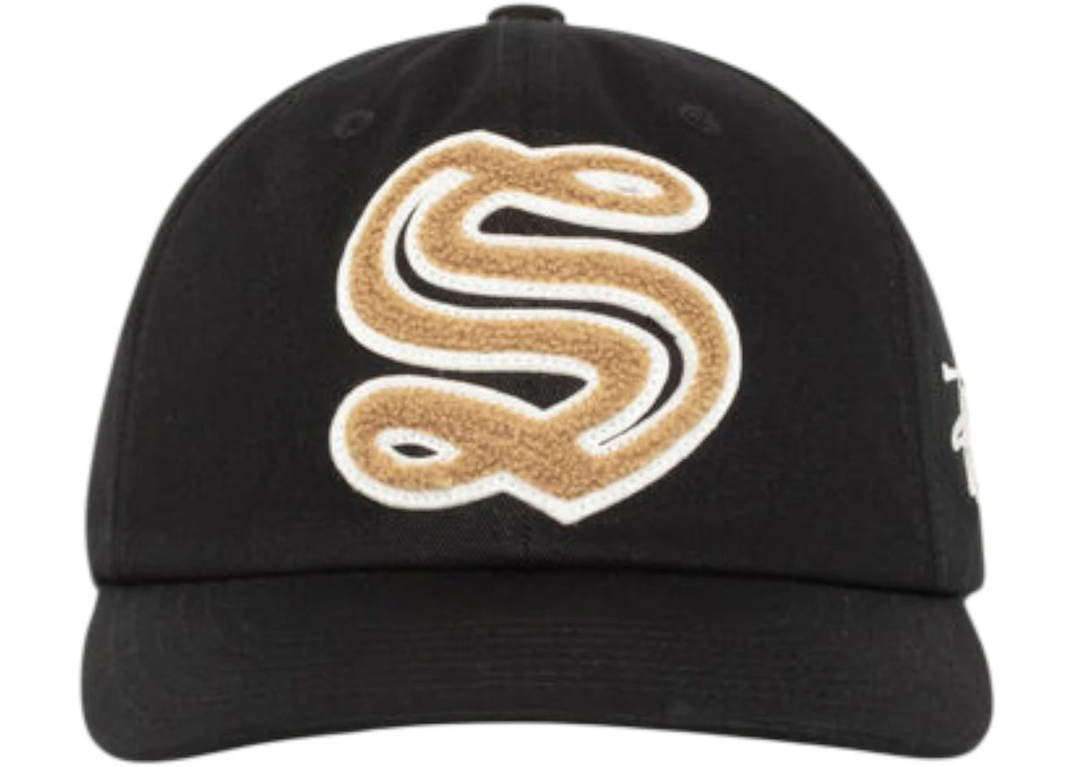 Stussy Mid-Depth Chenille S Cap Black