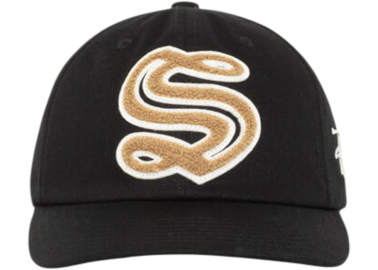 Stussy Mid-Depth Chenille S Cap Black