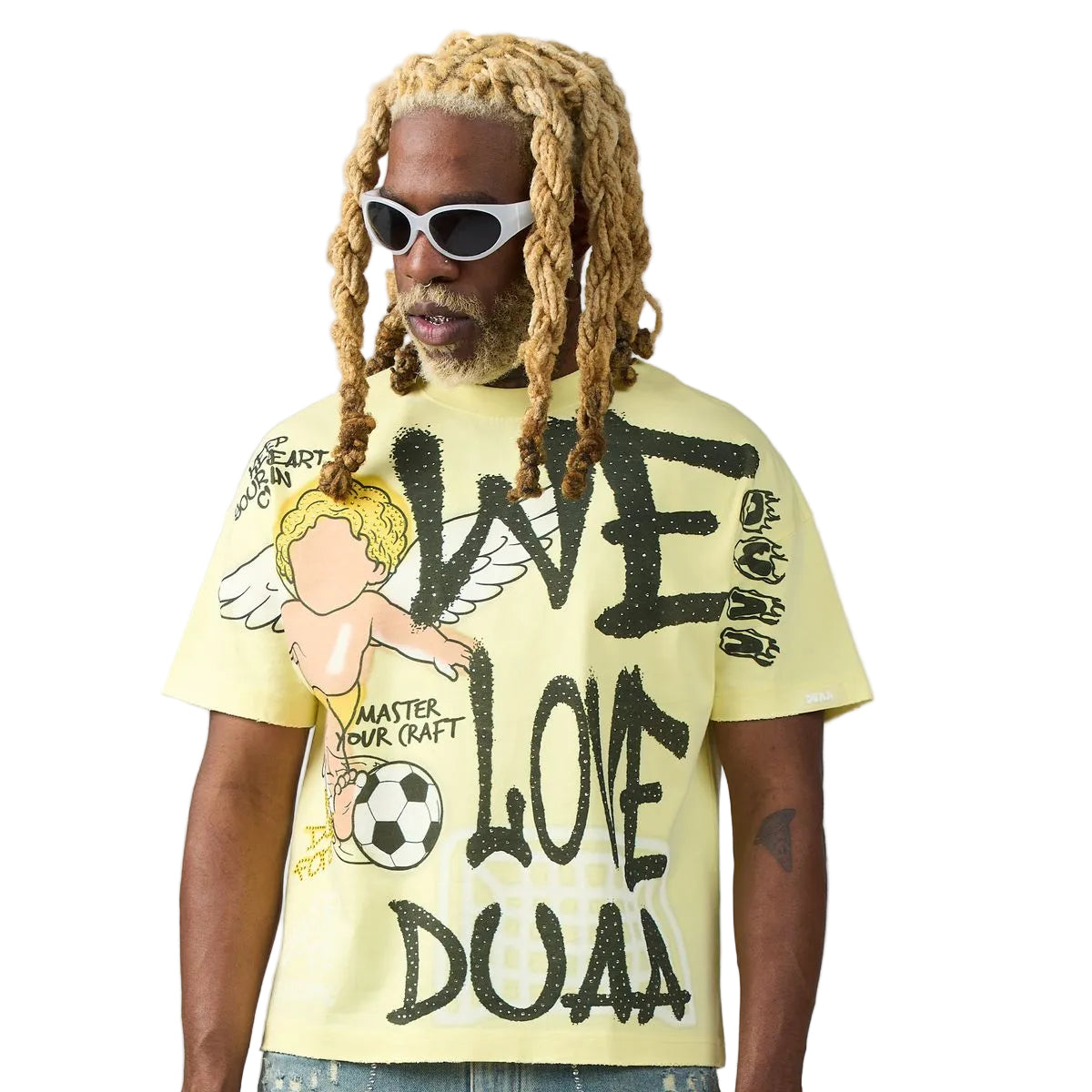Duaa Yellow  Luv Tee