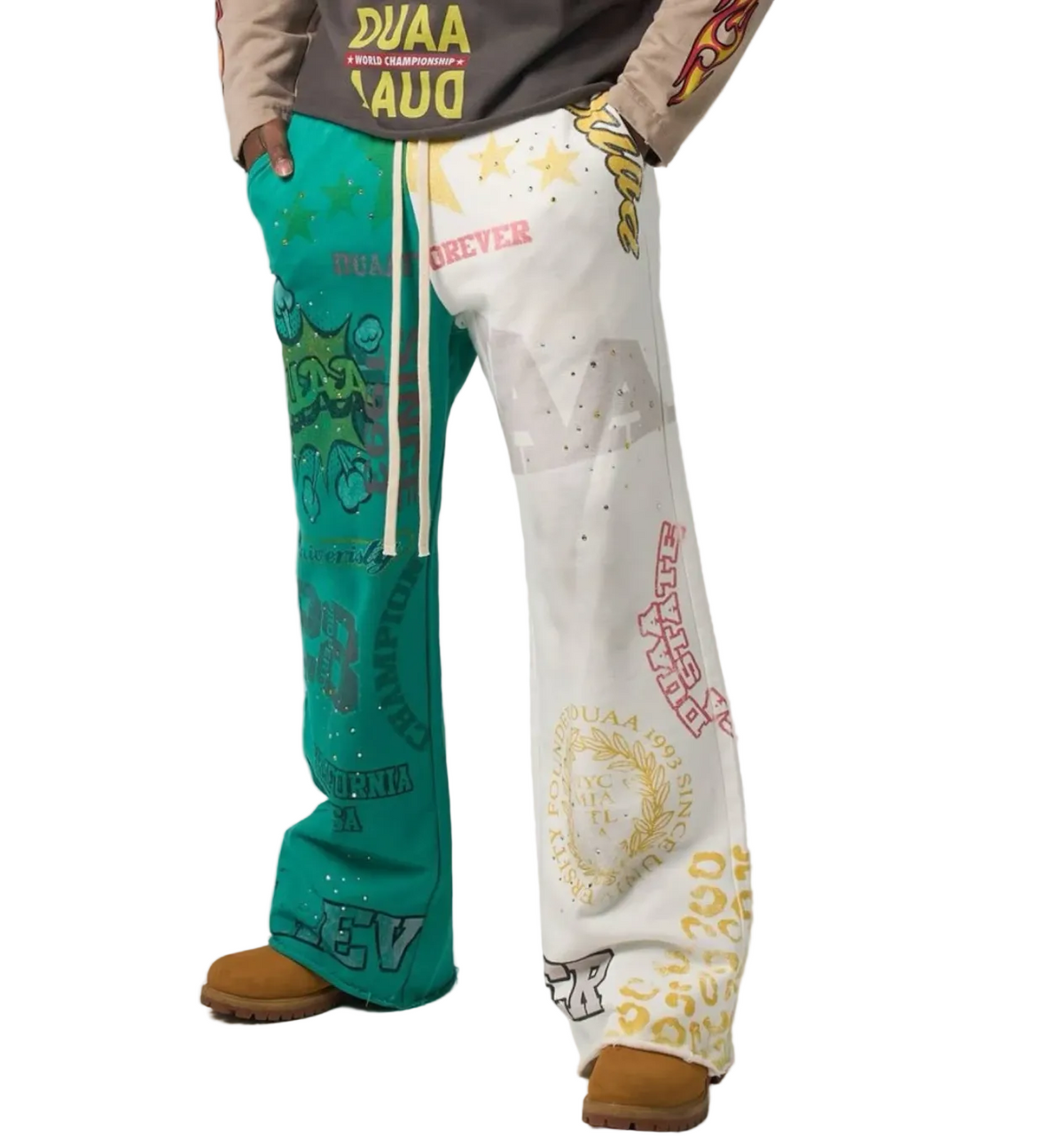 Duaa Worldwide Two Tone Sweatpants
