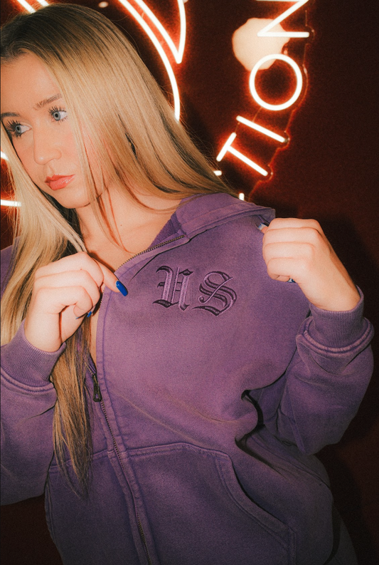 Urban Studios Signature Full-Zip Hoodie Purple