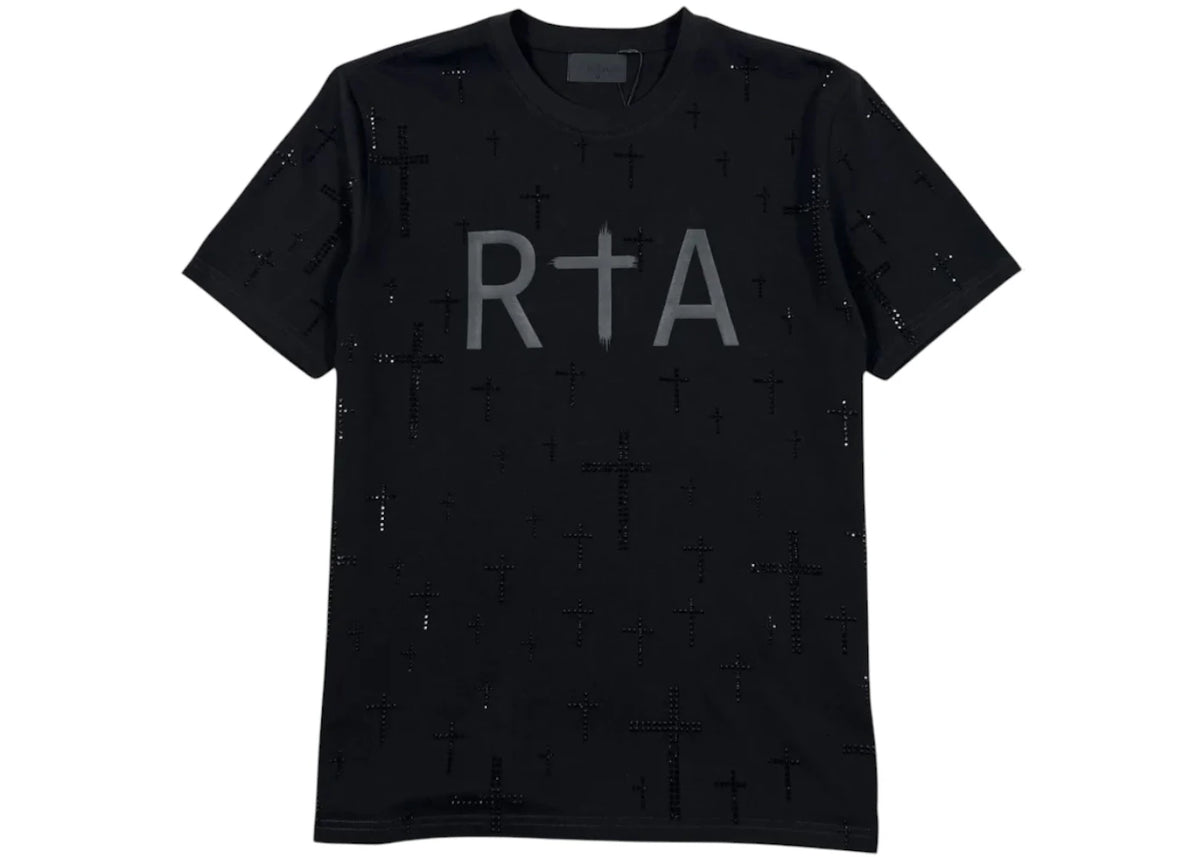 RtA Liam Short Sleeve Tee Black Crystal